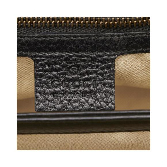GUCCI Women's Leather Shoulder Bag with GG Marmont Design in Black - Picture 7 of 9